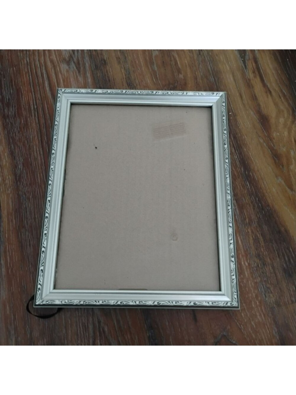 Silver Tone Ornate Picture Frame With Stand & Wall Hooks For 8x10 Photos